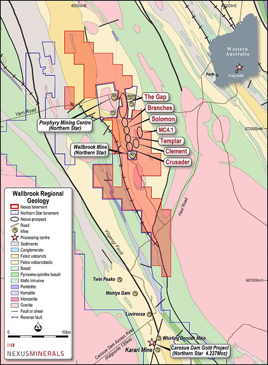 Figure 4: Wallbrook Location Plan over Regional Geology