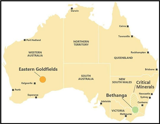 Figure 5: Nexus Project Locations, Australia