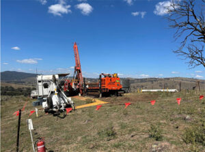 Figure 1. Diamond drill rig operating at Bethanga Porphyry Cu-Au Project